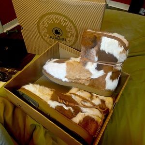 AU&MU Aumu Womens Classic Thermal Thickening Platform Short Winter Snow Boots